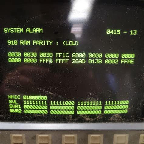 Fanuc RAM parity error (910 / 911 parity alarm) .